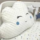 Pernuta decorativa pentru patut bebe Norisor alb-albastru